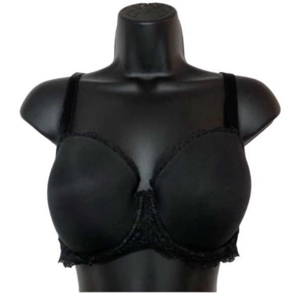 VICTORIA’S SECRET Dream Angels demi lined demi 34DD Black with lace - Picture 1 of 7